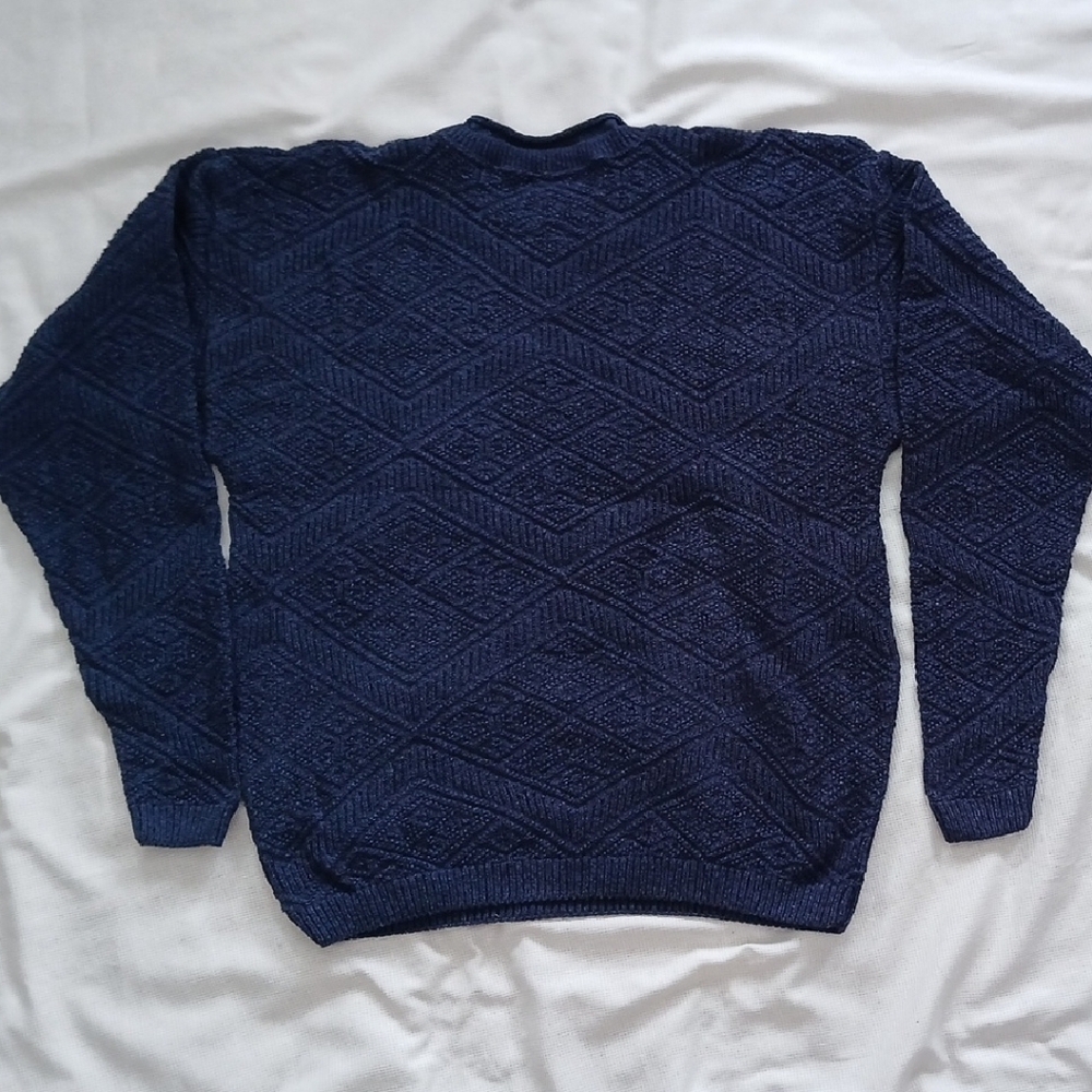 Navy Blue Men's Sweater XL (Jantzen) - Picture 7 of 8
